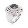 Image 3 : 14KT White Gold 6.81 ctw Black Diamond Ring
