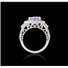 Image 3 : 14KT White Gold 3.61 ctw Tourmaline and Diamond Ring