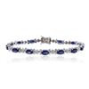 Image 2 : 14KT White Gold 8.25 ctw Sapphire and Diamond Bracelet