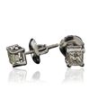 Image 2 : 14KT White Gold 0.60 ctw Diamond Stud Earrings