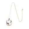 Image 1 : 10KT Yellow Gold 43.57 ctw White Topaz and Diamond Pendant With Chain