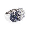 Image 2 : 18KT White Gold 5.04 ctw Sapphire and Diamond Ring