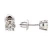 Image 2 : 14KT White Gold 1.21 ctw Diamond Solitaire Earrings