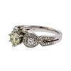 Image 2 : 18KT White Gold 1.43 ctw Diamond Ring