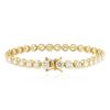 Image 2 : 14KT Yellow Gold 10.04 ctw Diamond Tennis Bracelet