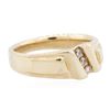 Image 2 : 14KT Yellow Gold 0.10 ctw Diamond Ring