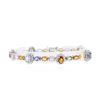 Image 1 : 14KT White Gold 18.15 ctw Multicolor Sapphire and Diamond Bracelet