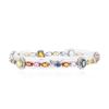 Image 2 : 14KT White Gold 18.15 ctw Multicolor Sapphire and Diamond Bracelet