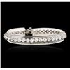 Image 1 : 14KT White Gold 8.47 ctw Diamond Tennis  Bracelet