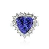 Image 1 : 14KT White Gold 5.81 ctw Tanzanite and Diamond Ring