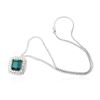 Image 1 : 18KT White Gold 15.54 ctw GIA Certified Tourmaline and Diamond Necklace