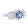 Image 2 : 14KT White Gold 1.50 ctw Tanzanite and Diamond Ring