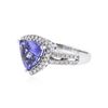 Image 2 : 14KT White Gold 2.21 ctw Tanzanite and Diamond Ring