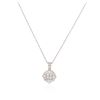 Image 2 : 14KT White Gold 0.42 ctw Diamond Pendant With Chain