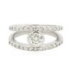 Image 1 : 14KT White Gold 0.78 ctw Diamond Ring