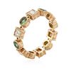 Image 3 : 14KT Rose Gold 1.02 ctw Green Chrysoberyl and Diamond Ring