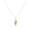 Image 2 : 14KT Yellow Gold 11.00 ctw Opal and Diamond Pendant With Chain