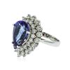 Image 2 : 14KT White Gold 6.85 ctw Tanzanite and Diamond Ring