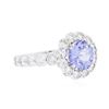 Image 2 : 14KT White Gold 1.77 ctw Tanzanite and Diamond Ring