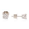 Image 2 : 14KT White Gold 1.17 ctw Diamond Solitaire Earrings