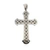 Image 2 : 14KT White Gold 0.50 ctw Diamond Cross Pendant