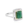 Image 2 : 14KT Two-Tone Gold 2.53 ctw Emerald and Diamond Ring