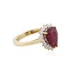 Image 2 : 14KT Yellow Gold 4.72 ctw Ruby and Diamond Ring