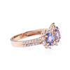 Image 2 : 14KT Rose Gold 1.32 ctw Tanzanite and Diamond Ring