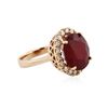 Image 2 : 14KT Rose Gold 7.97 ctw Ruby and Diamond Ring