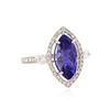 Image 2 : 14KT White Gold 2.66 ctw Tanzanite and Diamond Ring