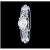 Image 1 : Ladies Bulova 14KT White Gold 0.15 ctw Diamond Wristwatch