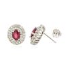 Image 2 : 14KT White Gold 2.07 ctw Ruby and Diamond Earrings
