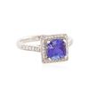 Image 2 : 14KT White Gold 1.40 ctw Tanzanite and Diamond Ring