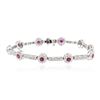 Image 2 : 14KT White Gold 1.40 ctw Ruby and Diamond Bracelet