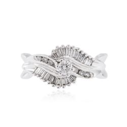14KT White Gold 0.64 ctw Diamond Ring