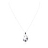 Image 1 : 14KT White Gold 1.88 ctw Sapphire and Diamond Pendant With Chain