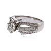 Image 2 : 18KT White Gold 1.45 ctw Diamond Ring