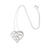Image 1 : 14-18KT White Gold 0.56 ctw Diamond Pendant With Chain