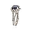 Image 3 : 14KT White Gold 4.65 ctw Sapphire and Diamond Ring