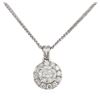 Image 2 : 14KT White Gold 0.90 ctw Diamond Pendant With Chain