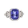 Image 1 : 14KT White Gold 3.40 ctw Tanzanite and Diamond Ring