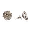 Image 2 : 14KT White Gold 2.16 ctw Diamond Earrings