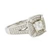 Image 2 : 18KT White Gold 1.56 ctw Diamond Ring