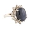 Image 2 : 14KT White Gold 14.74 ctw Sapphire and Diamond Ring