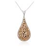 Image 2 : 14KT Two-Tone Gold 6.59 ctw Diamond Pendant With Chain