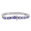Image 2 : 14KT White Gold 17.85 ctw Tanzanite and Diamond Bracelet