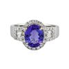 Image 1 : 14KT White Gold 2.42 ctw Tanzanite and Diamond Ring