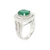 Image 3 : 14KT White Gold 3.58 ctw Emerald and Diamond Ring