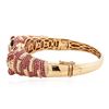 Image 2 : 18KT Rose Gold 13.25 ctw Ruby and Diamond Panther Bracelet