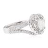 Image 2 : 14KT White Gold 1.60 ctw Diamond Ring